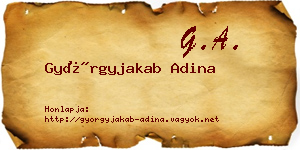 Györgyjakab Adina névjegykártya